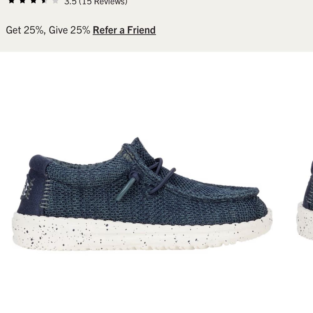 Hey Dude Kids Navy Blue Knit Slip-On Sneaker